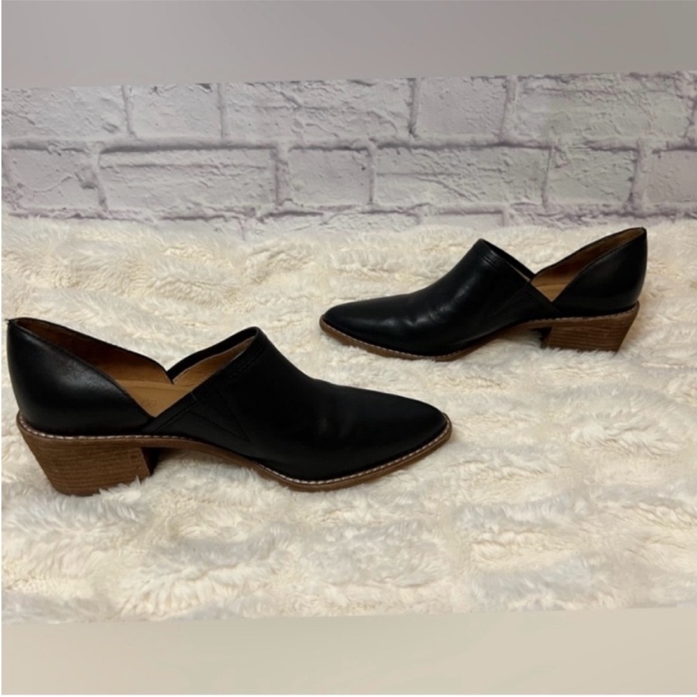 Madewell The Brady Black Leather Boho Lowcut Bootie, 9.5 - Picture 3 of 10